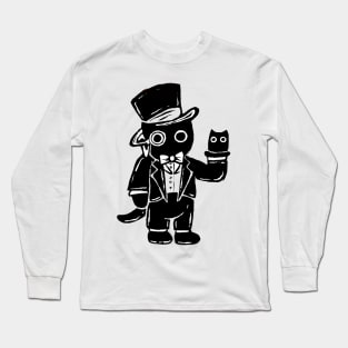 Black cat magician Long Sleeve T-Shirt